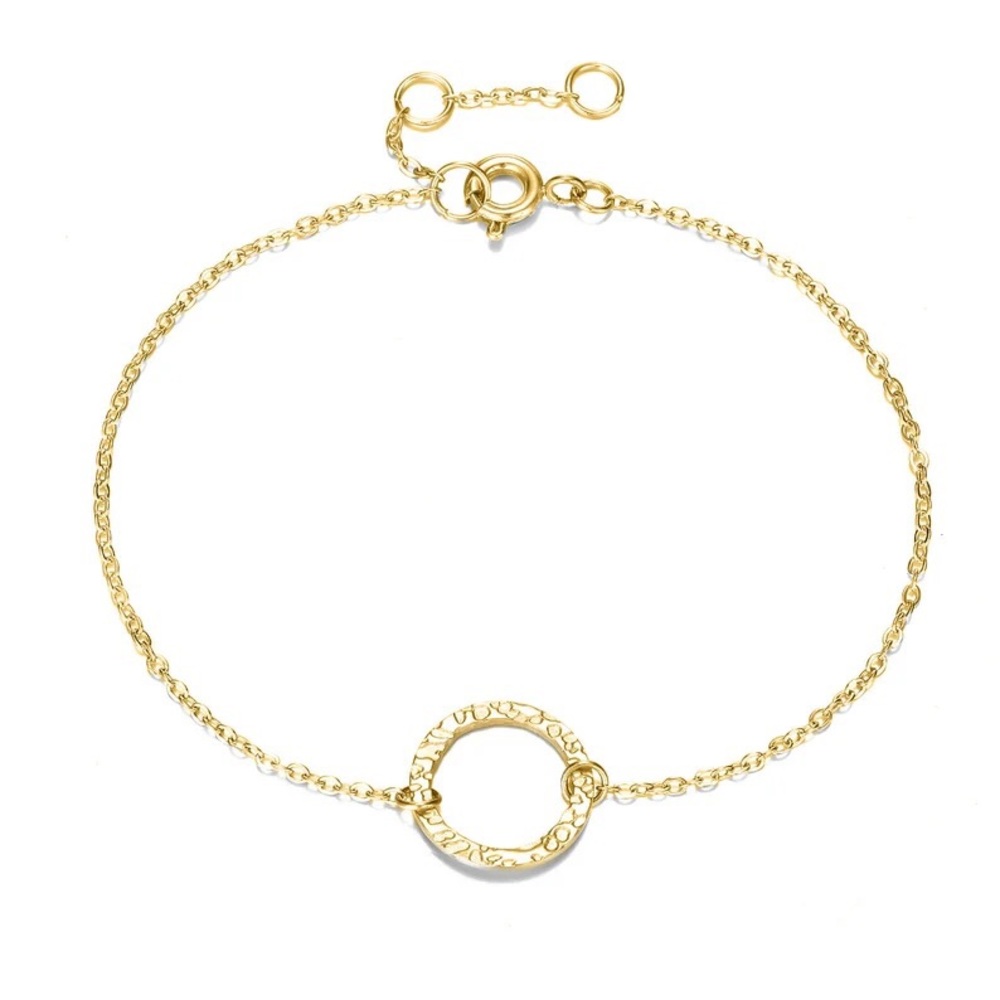 ⚜️𝟯𝟬%𝗢𝗙𝗙 𝗯𝘂𝗻𝗱𝗹𝗲𝘀 𝟯+⚜️ NEW Circle Charm Dainty Stainless Steel Bracelet - Picture 11 of 13